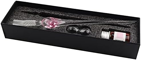 Glass Dip Pen Set,Calligraphy Pen,Crystal Signature Pen for Art, Writing, Signatures -Decoration and Business Gift
