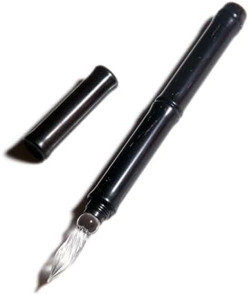 SeventyTwo Handmade Glass Dip Pen with Wood Handle, Fine Point Writing Instrument with Display Case (Black)