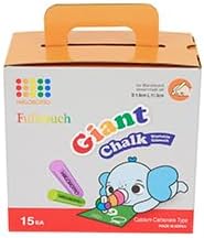 Hagoromo Fulltouch 5-Color Mix Giant Chalk 1Box (15pcs) Red, Yellow, Blue, Green, Orange