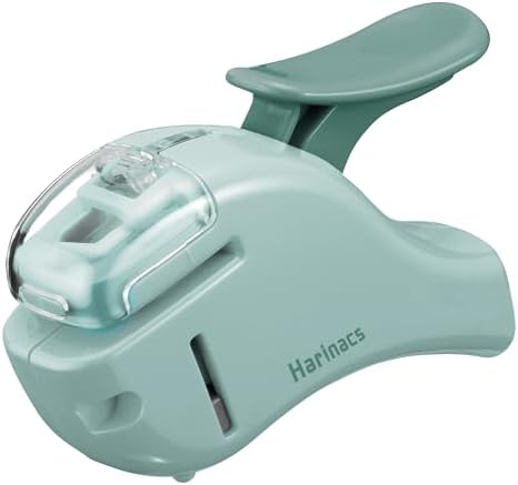 Kokuyo Stapleless Stapler, Harinacs Handheld Staple-Free, Up to 5 Sheets No Staple Binding, Portable Holeless Compact Alpha, Green Blue, Japan Import (SLN-MSH305GB)