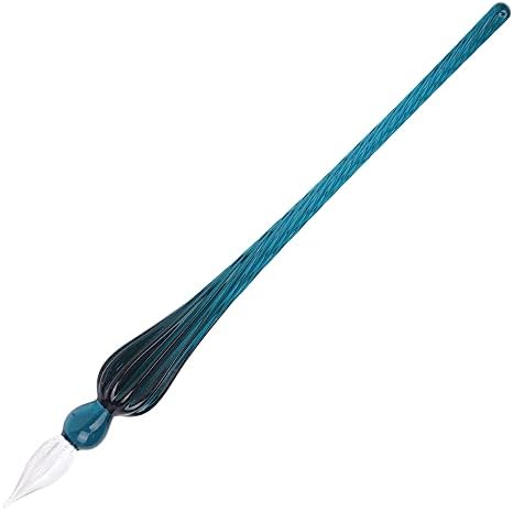 Jacques Herbin Ref 214/37 - Round Glass Dip Pen - Turquoise