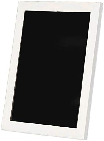 Ilyapa Rustic Wooden Magnetic Kitchen Chalkboard Sign - 12x16 Inch White Framed Wall Hanging Chalk Board for Farmhouse Decor, Wedding, Restaurant Menu & Home