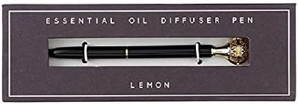 Lemon Aroma Pen Diffuser | Refillable, Includes 1 ml Oil & 2 Lava Beads | Santa Barbara Design Studio