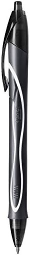 BIC Gel-Ocity Quick Dry Gel Pens, Medium Point Retractable (0.7mm), Black Ink Gel Pen, 12-Count- Pack of 18
