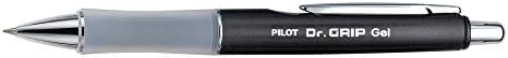 PILOT Gel Pen, Fine Point, Charcoal Gray | Black Ink | Retractable | Metallic Barrel | Pack of 2