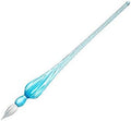 Handmade Glass Dip Pen Crystal Calligraphy Pen Signature Dipped Pen for Artist Women Men Teens,Writing Drawing Decoration Gifts (Lake Blue)