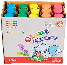 Hagoromo Fulltouch 5-Color Mix Giant Chalk 1Box (15pcs) Red, Yellow, Blue, Green, Orange