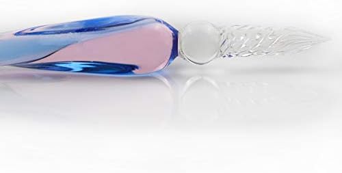 Glass Dip Pen Set,Calligraphy Pen,Crystal Signature Pen for Art, Writing, Signatures -Decoration and Business Gift