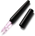 SeventyTwo Handmade Black Wood Glass Dip Pen - Crystal Spiral Tip Smooth Cylindrical Pen for Writing Drawing Signature Calligraphy Pen