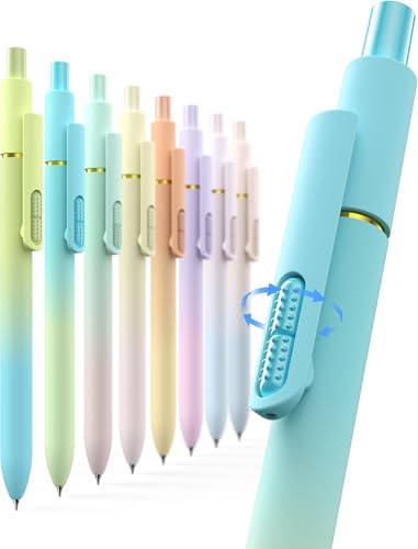 8 Pcs Gel Pens, Quick-Dry Black Ink-0.7mm Fine Point Fidget Pens