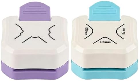 2PCS Paper Corner Rounder, Corner Punch 3 in 1 (R4/R7/R10mm) Corner Cutter for Card Making, Laminate, Cardstock, Scrapbooking and Paper Crafts, Business Cards