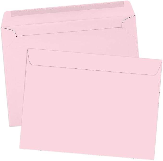 LUXPaper 9 x 12 Booklet Envelopes | Candy Pink | 80lb. Text | 250 Qty - Image 2
