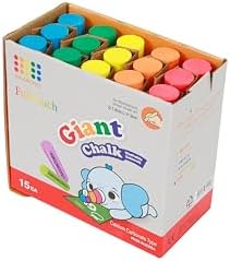 Hagoromo Fulltouch 5-Color Mix Giant Chalk 1Box (15pcs) Red, Yellow, Blue, Green, Orange