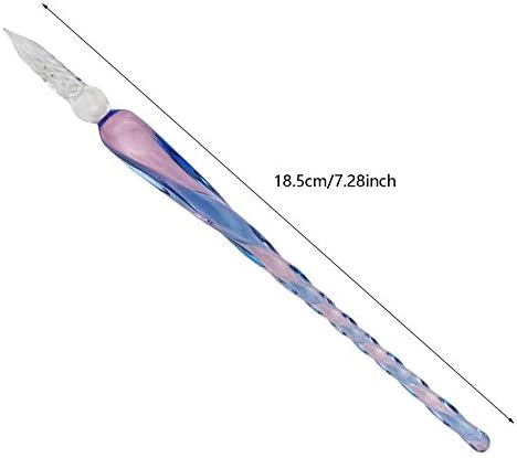Glass Dip Pen Set,Calligraphy Pen,Crystal Signature Pen for Art, Writing, Signatures -Decoration and Business Gift