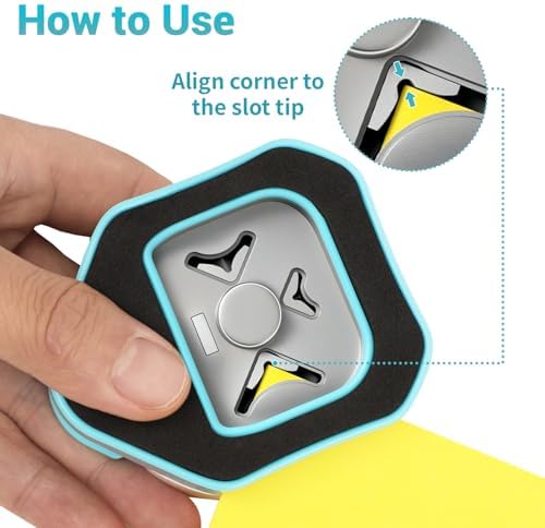 Corner Rounder Punch, Corner Cutter and Paper Punches for Crafting, Rounded Corner Punch for Journaling & Scrapbook Supplies, Card Making, Paper Crafts, Laminate, Cardstock, DIY (Round Corner)