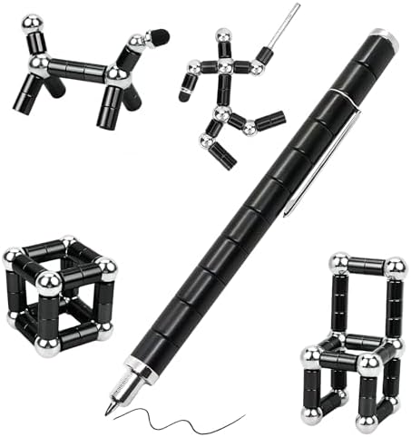Fidget Toys Adult, Magnetic Fidget Pen, Magnet Pen for Boys, Fun Christmas Easter Basket Stuffers Cool Gifts for Teens(Black)