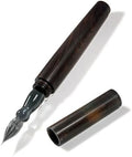 SeventyTwo Handmade Glass Dip Pen with Wood Handle, Calligraphy Writing Pen with Glass Nib (Black)