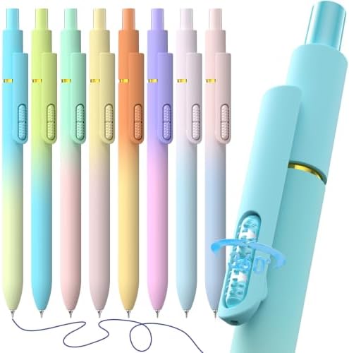 8 Pcs Gel Pens - 0.7mm Fine Point Quick-Dry Blue Ink Fidget Pens