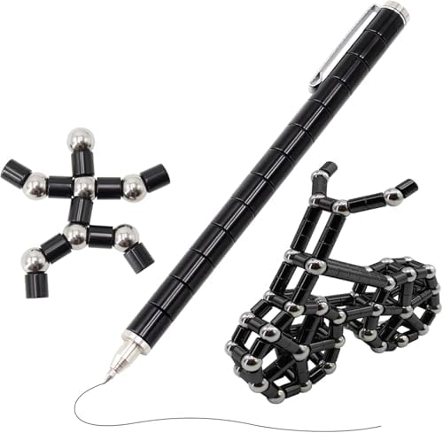 Magnetic Fidget Toy Pen（Black） for Teens，Stocking Stuffers，Decompression Gift for Teenagers & Kids