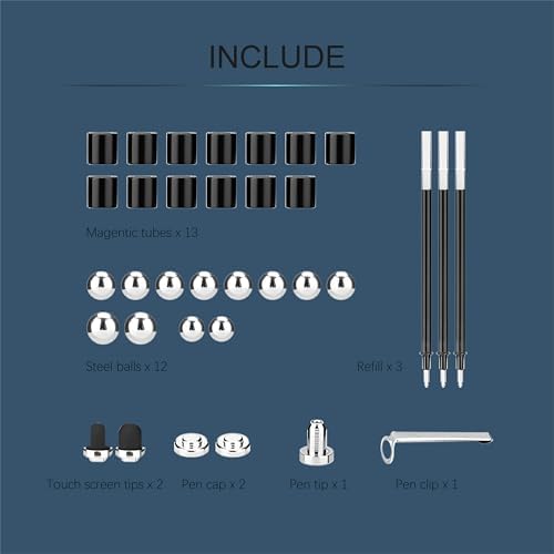 Fidget Pen, Magnetic Pen Magnetic Toy Pen, Multifunctional Deformable Magnet Fidget Toys, Novel Cool Gadget Pen, Valentine Gifts for Kids Easter Basket Stuffers (Black)
