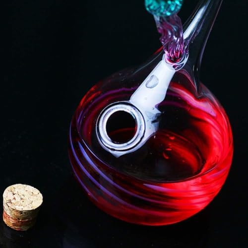 Earlyred Calligraphy Pen Set Handmade Glass Dip Pen Holder Crystal Drip Fountain Pen Writing Signatures Pen Ink Washing Inkwell Pen Decoration Office Student Gift Blue (Not Ink)