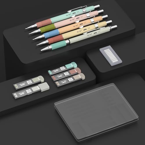 Mr. Pen- Art Mechanical Pencil Set, 5 Metal Mechanical Pencils (0.3, 0.5