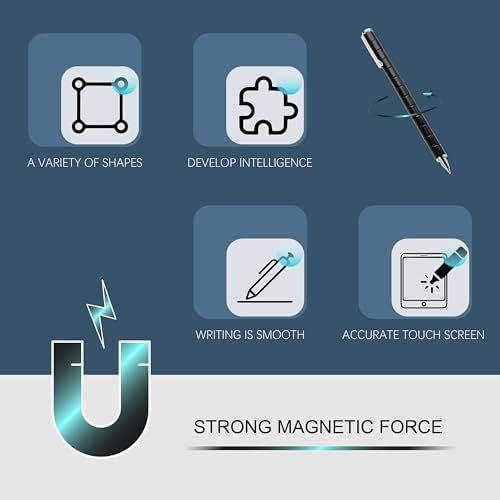 Fidget Pen, Magnetic Pen Magnetic Toy Pen, Multifunctional Deformable Magnet Fidget Toys, Novel Cool Gadget Pen, Valentine Gifts for Kids Easter Basket Stuffers (Black)