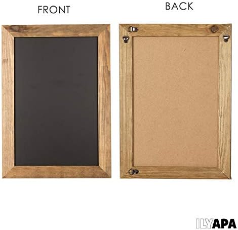 Ilyapa Framed Kitchen Chalkboard Sign, 12x16 Inch - Rustic Brown, Wall