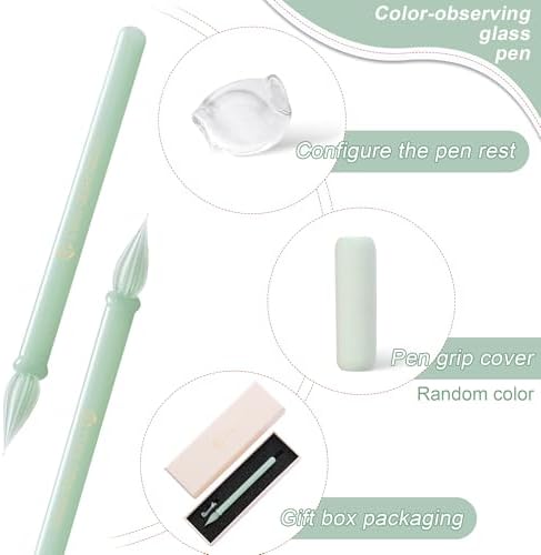 Handmade Glass Dip Pen Crystal Glass Signature Pen Suitable for Artists Adults and Teens For Writing Drawing Signing and Gift-giving