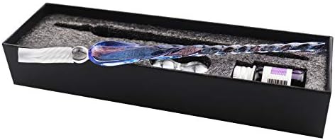 Glass Dip Pen Set,Calligraphy Pen,Crystal Signature Pen for Art, Writing, Signatures -Decoration and Business Gift