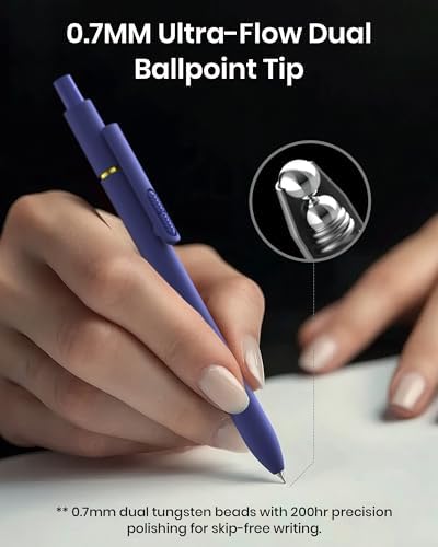 8 Pcs Gel Pens, Quick-Dry Long Lasting Black Ink-0.7mm Fine Point