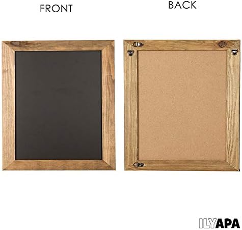 Ilyapa Magnetic Kitchen Chalkboard Sign, 18x22 Inch - Rustic Brown, Framed