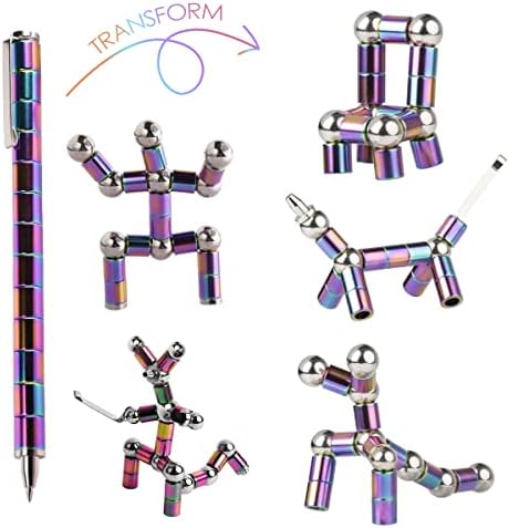 HKDGYHON Toy Pen, Decompression Magnetic Metal Pen, Multifunction Writing Magnet Ballpoint Pen, Gift for Kids or Friends (Colorful)