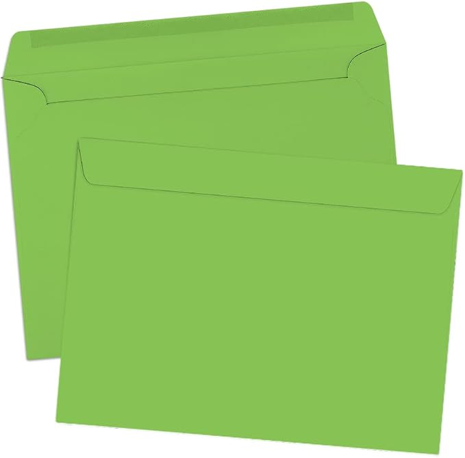 LUXPaper 9 x 12 Booklet Envelopes | Limelight Green | 80lb. Text | 250 Qty - Image 3