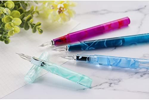 Teranishi Chemical Industry GLAA-PE Guitar Glass Pen with Cap Aurora Peacock Blue