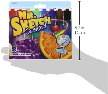Mr. Sketch Scented Markers, Chisel Tip, Assorted Colors, Fun for Kids, Coloring, Spark Creativity, Arts & Crafts, 8 Count (Pack of 8)
