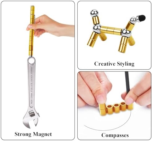 Fidget Toys Adult, Magnetic Fidget Pen, Magnet Pen for Boys, Fun Christmas Easter Basket Stuffers Cool Gifts for Teens(Gold)