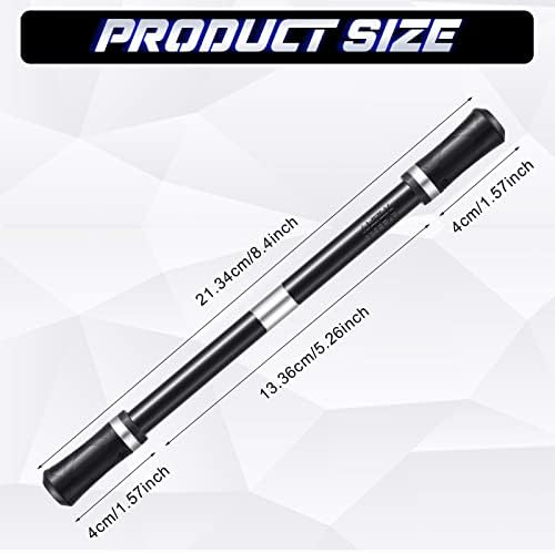 Outus 2 Pieces Spinning Pen Rotating Finger Trick Pen Toy, Black and Silver