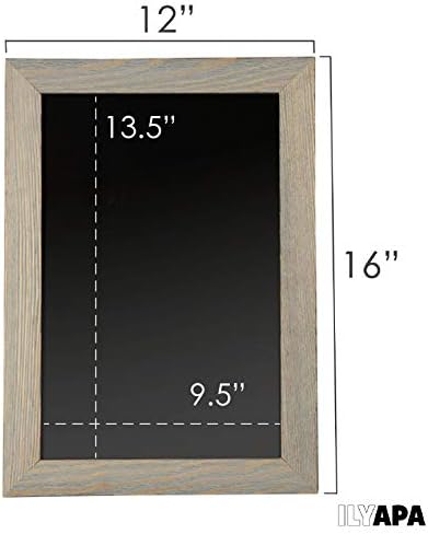 Ilyapa Framed Kitchen Chalkboard Sign, 12x16 Inch - White, Rustic Hanging
