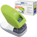 Plus Paper Clinch Desktop Staple-Free Stapler, Green