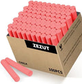 Red Chalk Bulk 100 Pack for Schools, 11 mm Chalkboard Chalk Sticks