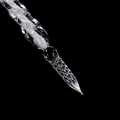 Handmade Glass Dip Pen Crystal Calligraphy Pen Signature Dipped Pen for Artist Women Men Teens,Writing Drawing Decoration Gifts