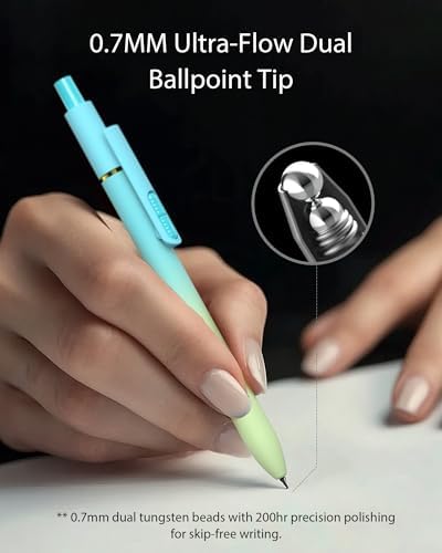 8 Pcs Gel Pens, Quick-Dry Black Ink-0.7mm Fine Point Fidget Pens