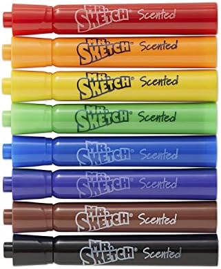 Mr. Sketch Scented Markers, Chisel Tip, Assorted Colors, Fun for Kids, Coloring, Spark Creativity, Arts & Crafts, 8 Count (Pack of 8)