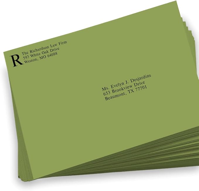 LUXPaper 9 x 12 Booklet Envelopes | Avocado Green | 70lb. Text | 500 Qty - Image 5