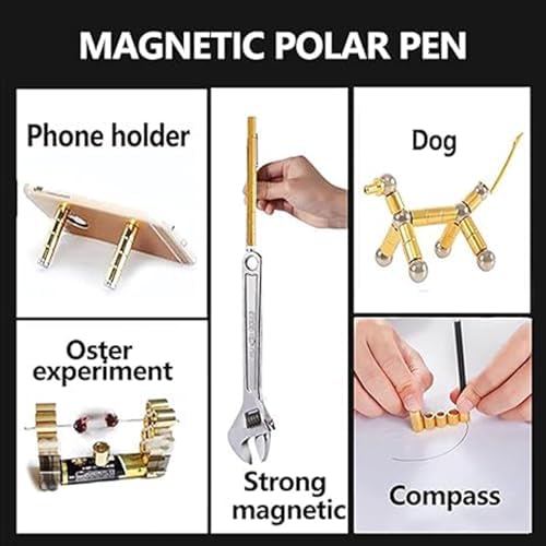 Fidget Pen, Magnetic Fidget Cool Gadgets Pen, Decompression Magnet Pen Fidget Toy, Relieve Pressure Novel Toy Fidget Gift for Teens or Friends for Birthday Christmas (Small Rainbow)