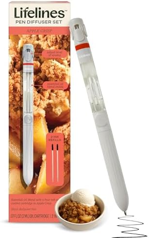 Lifelines Pen Diffuser, Apple Crisp, 1mm Black Ballpoint Pen