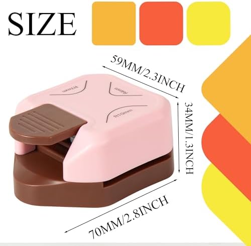 QIQQIKIN Corner Rounder Punch Pink,Paper Punches for Crafting,Cardstock,Edge Cutter,Scrapbook,Card Making Supplies,Journaling Accessories, Photos Cards Scrapbooking