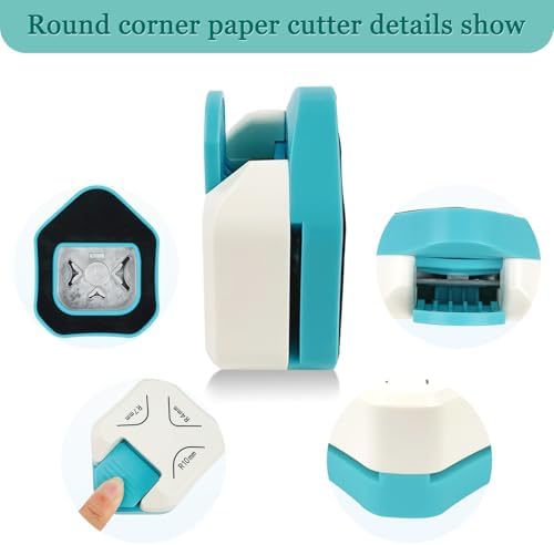 3 in 1 Corner Rounder Punch, R4mm+R7mm+R10mm, Corner Cutter Rounder for Cardstock, Paper Crafts, DIY Projects, Junk Journals, Photo Cards, Business Cards, and Scrapbooking