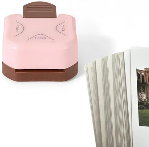 QIQQIKIN Corner Rounder Punch Pink,Paper Punches for Crafting,Cardstock,Edge Cutter,Scrapbook,Card Making Supplies,Journaling Accessories, Photos Cards Scrapbooking